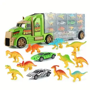 공룡 장난감 어린이 트럭 운송업자 자동차 장난감 소년 나이 3 더 공룡 피규어 공룡 트럭 소년 장난감