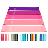 Logo personnalisé Ensemble de Bandes de Résistance en Latex Bandes de Butin Yoga Pilates Accessoires Leggings à la Main Poids Élastique Haltère Poids