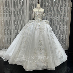 Wx289 Strapless Dress With Rhinestone Sequins Embellishments Heavy Industry <b>Wedding</b> Dress Jancember - Product Image 6
