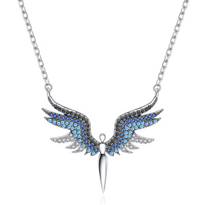 Collares de Moda con Colgante de Acero Inoxidable, Gargantillas Creativas con Alas de <span class=keywords><strong>Ángel</strong></span>, Venta al por Mayor - Product Image 5