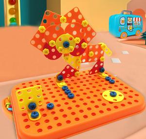 ชุดของเล่นเสริมพัฒนาการเด็ก DIY ชุดสร้างสรรค์น็อตและสกรู ชุดก่อสร้างวิศวกรรม STEM พร้อมสว่าน ของเล่นประกอบรูปทรง สำหรับเด็กอายุ 7-14 ปี - Product Image 4