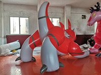 Vente flash - Dragon rouge gonflable géant de haute qualité - Modèle de jouet gonflable en PVC