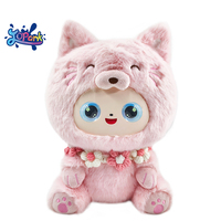 Jouets éducatifs en peluche intelligents JOPARK Cutie Soft AI avec des yeux LED émotionnels, adorables poupées en peluche AI en forme de chat