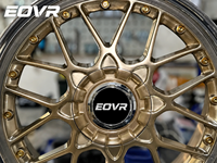 Rines Forjados EVOR 5x112 5x114.3 de 2 Piezas con Borde Pulido y Bloqueo Central para Autos BMW Audi RS