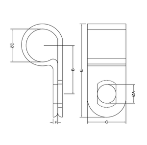 Pince de câble Type R, 2 pièces, pince à fil, 1/2 ", en Nylon, avec vis de fixation - Product Image 4