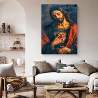 Art mural chrétien, toile imprimée avec l'image de Dieu Jésus, pour la salle de prière, le salon, la chambre à coucher, la salle de prière