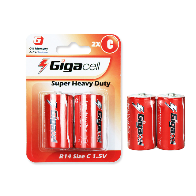Gigacell Battery Zinc Carbon Heavy Duty Battery1.5v Size C R14 Battery