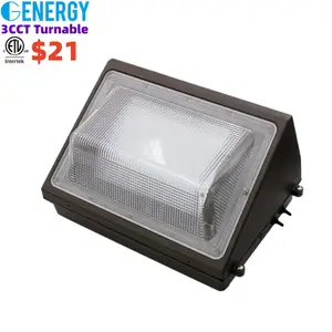 Photocell dusk to dawn day off night on wall pack led light 45w 3cct selectable Outdoor LED wall light