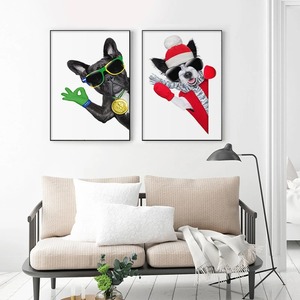 <strong>Personalized</strong> Cartoon Animal Wall Art Deco <strong>Dog</strong> Music Poster Print Canvas for Kids Room Living Room Pet Store Home Decoration - Product Image 4