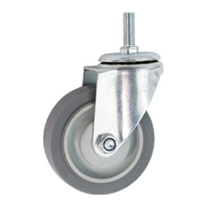 Cadre de frein pivotant galvanisé de 3 pouces 4 pouces <span class=keywords><strong>5</strong></span> pouces à usage moyen avec roulette de frein grise en caoutchouc thermoplastique TPR - Product Image 4