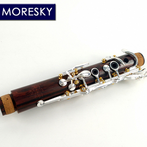 Clarinete Profesional MORESKY de Madera de Cocobolo Guatemalteco, Bañado en Oro, 18 Llaves, Sib, Clarinete M9 - Product Image 4