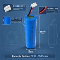 Baterai Lithium Ion 18650 3.7V 3000mAh, Baterai Li Ion Isi Ulang untuk Elektronik Konsumen dan Paket Baterai
