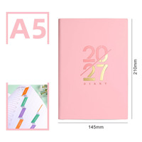 Agenda 2027 transfrontalier anglais, planificateur annuel anglais-espagnol, calendrier, carnet de gestion du temps, cadeau en cuir PU