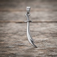 Pendentif Rapier en Acier Inoxydable, Mini Épée d'Esgriffe, Breloque Collier pour Hommes et Femmes, Amulette Gothique, Cadeau Tendance
