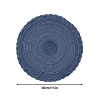 Tapis de cuisine et sets de table ronds en polyester-coton de haute qualité, isolants thermiques, diamètre 38 cm, lavables, résistants à la chaleur et antidérapants