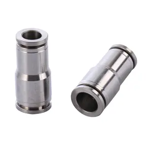 PG Pneumatic Connector Push-in Fittings Stainless Steel Direct One Touch Change Size Reducing Tube Connector