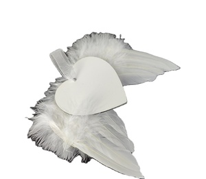 Customized Logo Print Angel Wing <strong>Xmas</strong> Hanging <strong>Wood</strong> Sublimation Blank Feather Wing Christmas Pendant <strong>Tree</strong> - Product Image 3