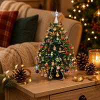Neues DIY Perlen-Weihnachtsbaum-Bastelset mit LED-Lichtern und Engel-Abschlussfigur für Feiertagsdekoration und Geschenke