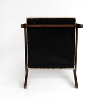 Fauteuil de salon moderne en bois massif, personnalisable avec revêtement en tissu, démontable, pour la maison et le bureau - Vente en gros