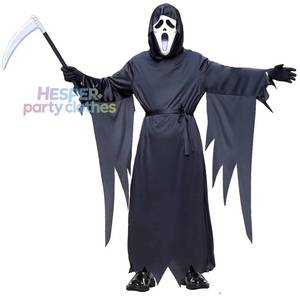 Robe de fête d'Halloween pour adulte HP Devil May Cry Dark God Ghost et masque hurlant, costume de cosplay de film - Product Image 1