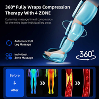 Bottes de compression pour soulagement de l'athlète Douleurs musculaires et douleur Air Compression Leg Massager Bottes de récupération pour athlètes