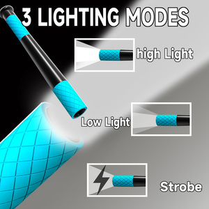 Có thể sạc lại 18650 LED Torch ánh sáng 3-chế độ không thấm nước Torch với đầy màu sắc bóng chày cho cắm trại khẩn cấp Nhôm hợp kim ánh sáng - Product Image 5