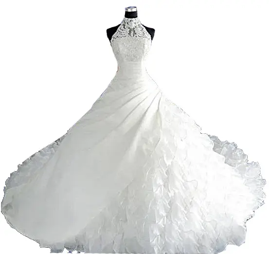 2021 factory price bridal wedding dress wedding grown Heavy Beading Cathedral Train