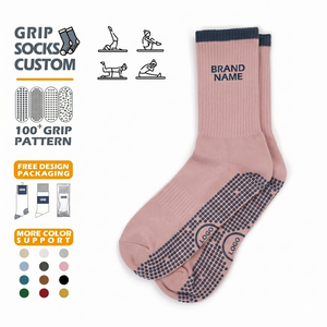 Wholesale Women Custom Logo Breathable <b>Soft</b> Cotton <b>Grip</b> Yoga <b>Socks</b> Anti-Slip Fitness Personalized Pilates <b>Sock</b> Sports <b>Socks</b> - Product Image 1