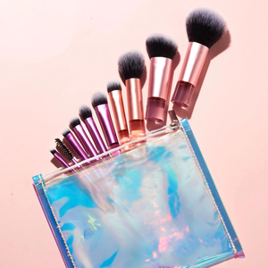 4285 RT 10 Pce Cheveux Synthétiques Nouvelle Marque Privée Visage Double Face Poignée En Aluminium Portable Mini Voyage Taille Maquillage Brosse <span class=keywords><strong>Kit</strong></span> Ensemble - Product Image 6