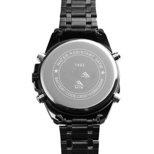 Reloj de Pulsera Digital de Cuarzo DF 1493, Resistente al Agua hasta 30 Metros, de Acero Inoxidable, con Doble Hora, Resistente, con Energía Solar, para Hombre - Product Image 5