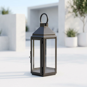 Lanterne porte-bougie en acier inoxydable 304 de style moderne, fabriquée à la main, avec taille personnalisable disponible pour la décoration intérieure et extérieure - Product Image 3