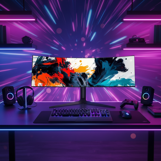 New Curved Ultrawide Desktop Monitor 34-Inch 4K 21:9 Adjustable Stand High Definition High Definition Offers Crisp and Vibrant V