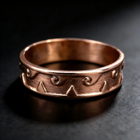 Bague en cuivre pur biomagnétique avec logo personnalisé, soulagement de la douleur arthritique, pour femmes et hommes, à porter tous les jours