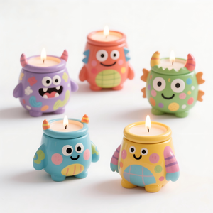 Portalápices de Hormigón con Diseño de Pequeño Extraterrestre Kawaii, Macetero de Cemento Colorido y Divertido, Decoración de Escritorio con Monstruo <span class=keywords><strong>3D</strong></span>, Regalo Original - Product Image 2