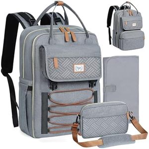 Muestra gratuita de bolsas para el Día de la Madre: Bolsa de pañales 6 en 1 impermeable, plegable, tipo mochila, para el hombro, para mamá y bebé - Product Image 4