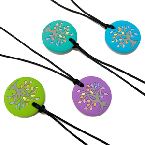 Collar Mordedor Sensorial de Silicona de Grado Alimenticio para Bebés, Cadena de Cuerda, Sin BPA, Forma de Árbol de la Vida, Color Personalizado, Venta al por Mayor de Fábrica - Product Image 3