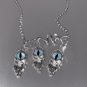 Boucles d'oreilles créoles tendance <span class=keywords><strong>pour</strong></span> femmes, colliers <span class=keywords><strong>yeux</strong></span> bleus, accessoires de bijouterie - Product Image 5