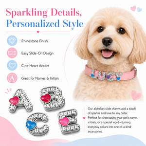Abalorio de Letra Deslizante de Aleación Plateada de 8MM con Diamantes, de Bajo Precio y Alta Calidad, Accesorios Metálicos DIY para Fabricación de Joyas y Collares para Mascotas - Product Image 5