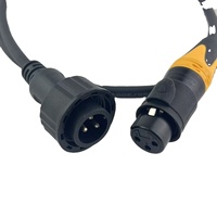 Câble XLR DMX étanche de 1 mètre pour lumière LED extérieure-Câble de transfert mâle et femelle