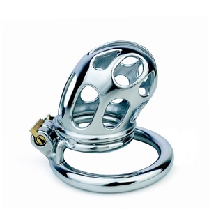 Dispositivo de Castidad Masculino Largo FRRK, Jaula para Pene, Control Corporal, Anillos Metálicos para Pene con Ranura de Bloqueo, Juguetes Sexuales Fetiche con Bloqueo para Hombres - Product Image 1