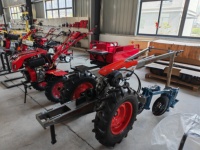 EAGLE POWER Motoculteur 2 roues NC131 avec fonction de marche, motoculteur agricole alimenté par un moteur diesel RT155