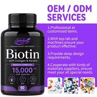 Comprimés de biotine, kératine et collagène en marque privée, capsules de biotine pour les cheveux, la peau et les ongles, suppléments de biotine
