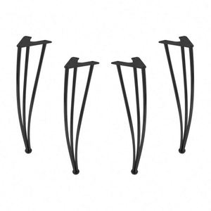 Contemporary <b>Black</b> Iron Powder Coated Durable Hairpin Coffee Table Legs Customized for Bedroom Hospital Living Room Apartment - Product Image 3