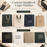 Sac en papier texturé de luxe avec estampage à chaud, poignée en ruban et boîte en carton rigide pour boutique de vêtements de luxe