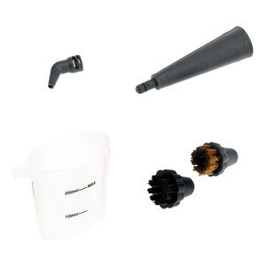Limpiador a vapor Polti Vaporetto de 1000 vatios, blanco y azul, con lanza y juego de cepillos - Product Image 2
