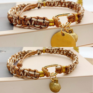 Collar personalizado tejido a mano para perros pequeños y cachorros, Collar ajustable para gatos, Collar antipérdida para gatos - Product Image 5