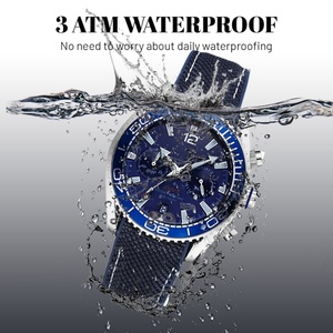 Reloj de Cuarzo BESSRON con Correa de Cuero y Aleación, para Hombre, Deportivo, de Lujo, para Negocios, con Esfera Analógica de 48 mm, Cristal Hardlex, Resistente al Agua 3ATM - Product Image 2