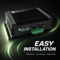 Computadora Industrial Integrada Sin Ventilador YCT, 4 Puertos USB 3.0, 2 Puertos COM RS232, GPIO, WiFi para Automatización de Visión Artificial SCADA