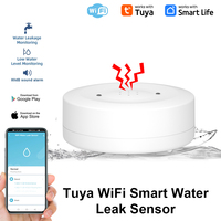 Capteur de fuite d'eau Tuya WIFI avec sirène Mini alarme d'eau Wifi capteur de détection de fuite de salle de bain 80db capteur d'inondation sécurité à domicile