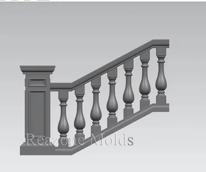 Moules en plastique ABS décoratifs pour balustres en béton, rampes, balustrades pour rampes d'escalier extérieures, balustres robustes - Product Image 6